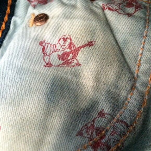 True Religion Stealth Stella Jeans Sz 26 Twisted Seams Slim Leg Dark Low Rise - Picture 8 of 12